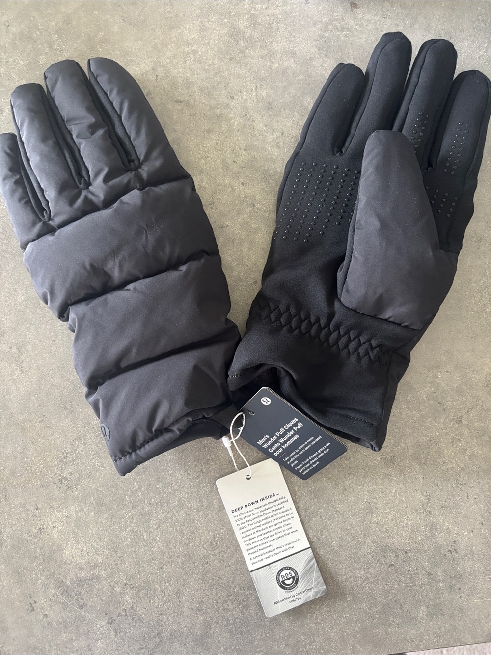NWT!lululemon Men's Black Insulated Winter Gloves